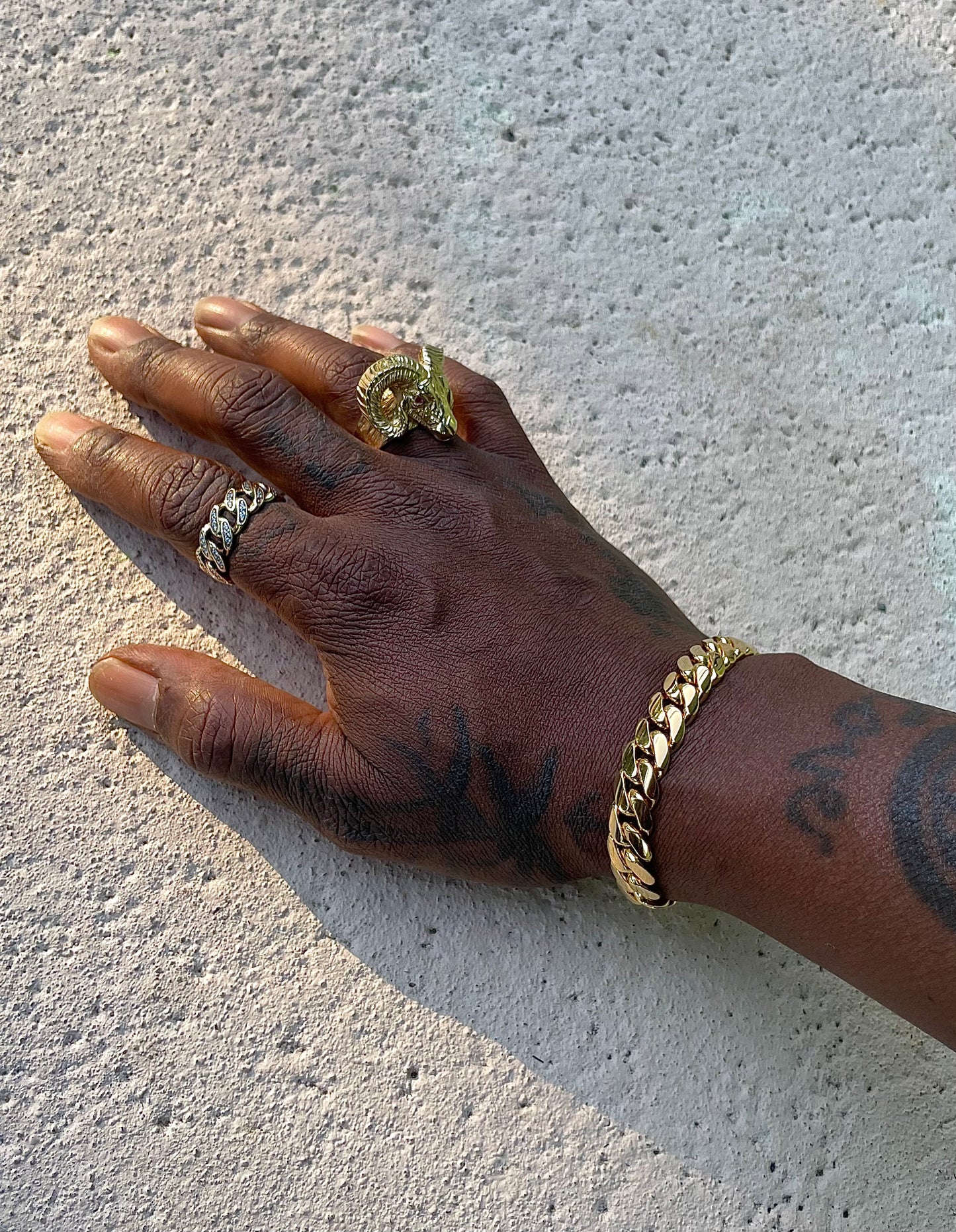 10mm 14k Gold Miami Cuban link bracelet 950 silver