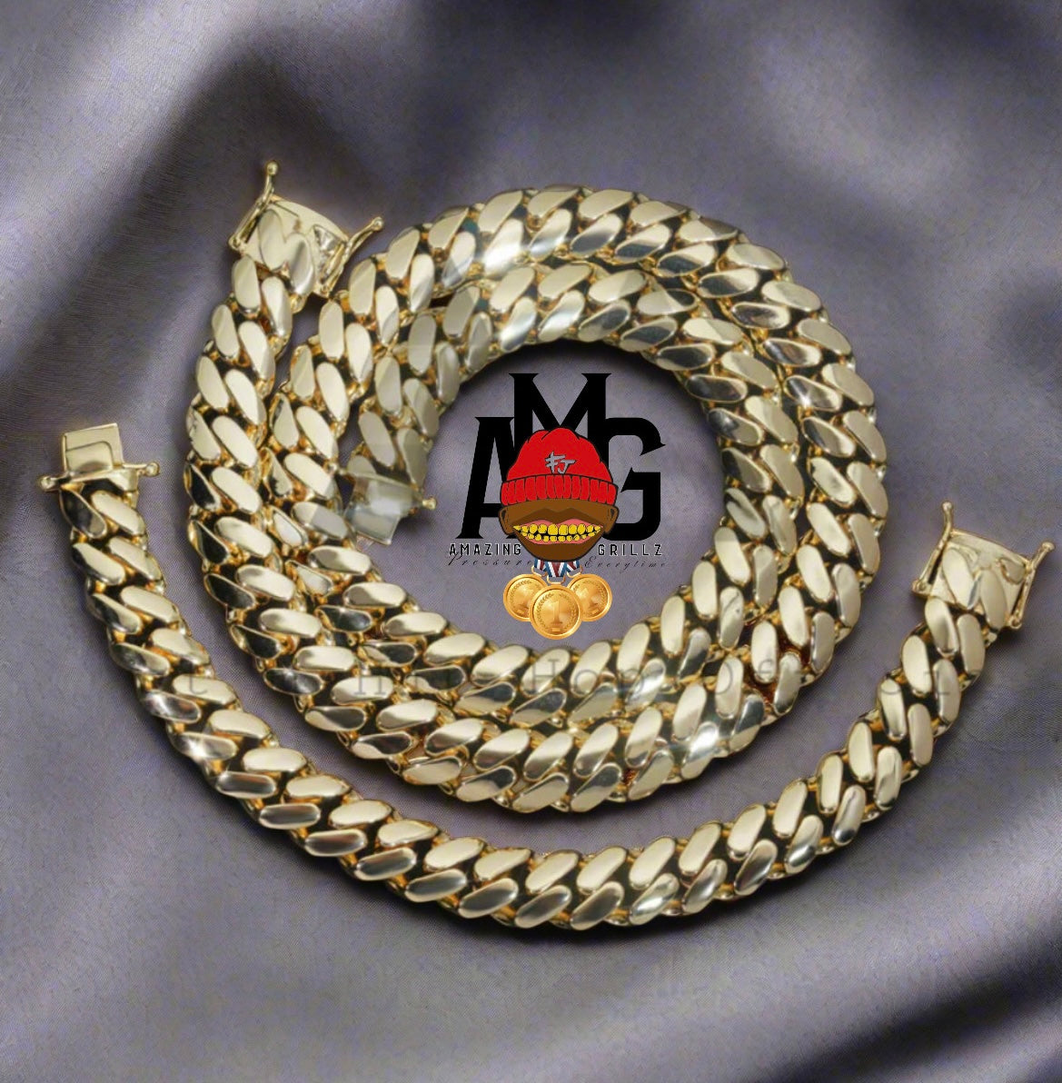 15mm 14k Gold Miami Cuban link bracelet 950 silver
